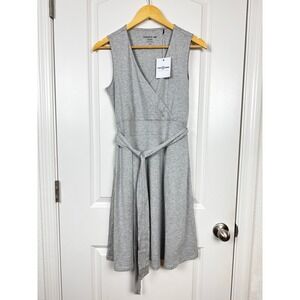 Toad&Co Cue Wrap Sleeveless Dress Heather Grey Medium
